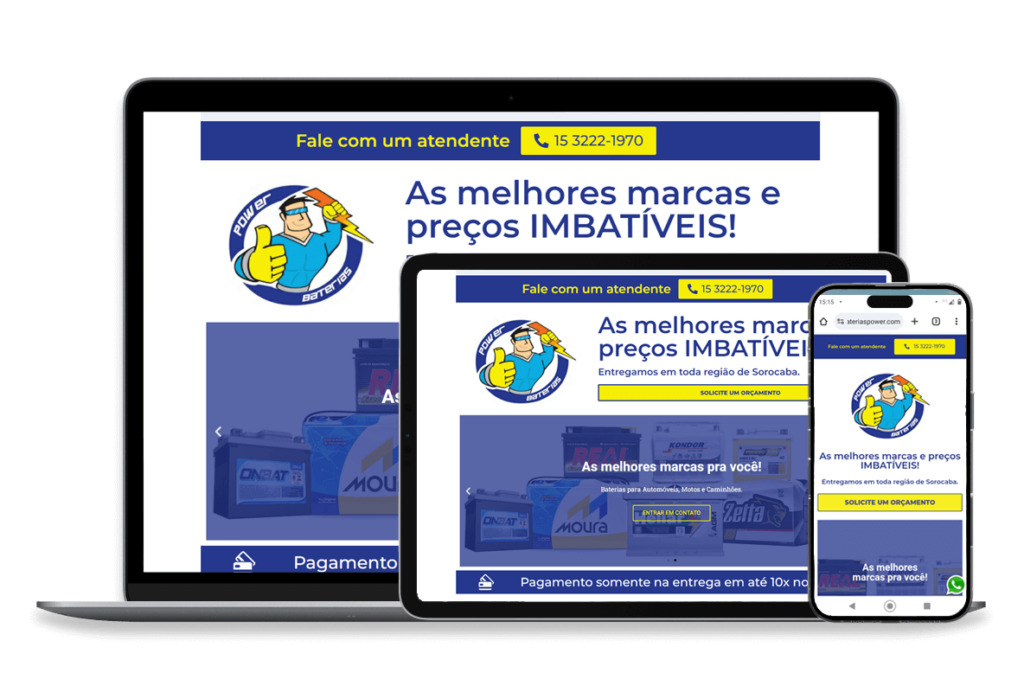 Site profissional feito para cliente de Sorocaba